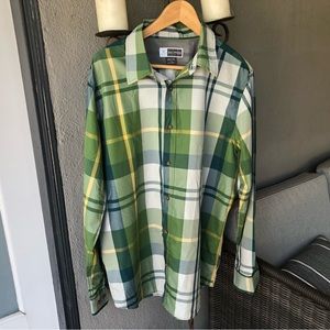 Exofficio men’s plaid, long sleeve. Size L
